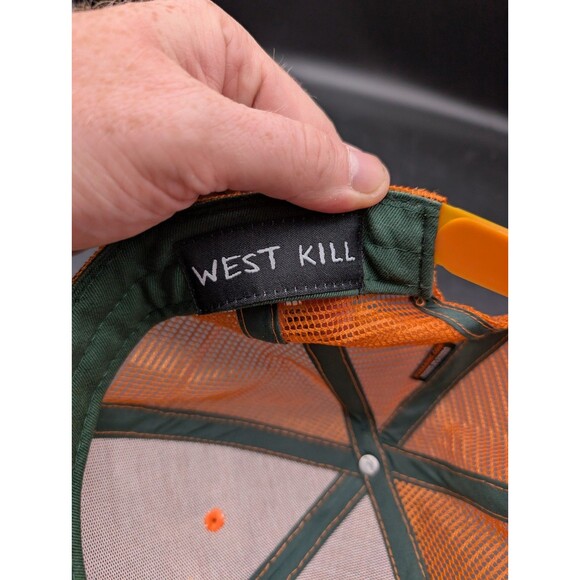 West Kill Brewing Catskills NY Mountains Trucker Orange Snapback RARE - Picture 6 of 6
